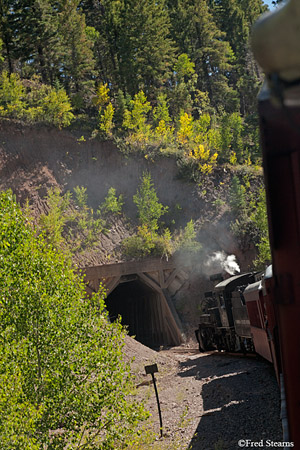 Cumbres and Toltec Scenic Railroad Steam Engine 488 Rock Tunnel